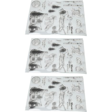 Tampons transparents à faire soi-même : Tampons finis pour scrapbooking, Animaux d’hiver (1/5)
