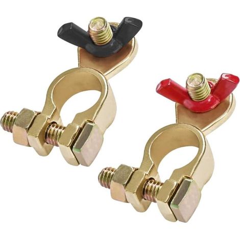 12V/24V Battery Terminal Battery Connectors Car Boat with Wing Nut Red and Black 2pcs (1/5)