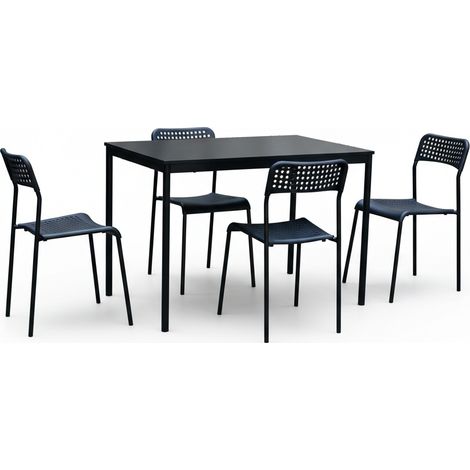 Set Tavolo Pranzo Cucina Soggiorno Moderno Legno 110x67x75 cm
