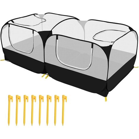 Grand enclos mobile pour petits animaux, poulailler - Clôture pliable pour chiots, chatons, lapins, canards, poules, enclos extérieur polyvalent (1/5)