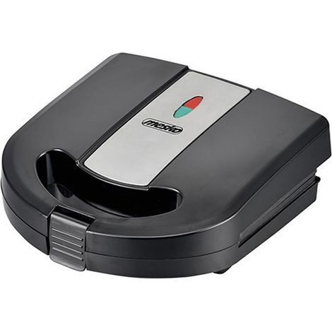 Tostadora Mesko MS 3045 3 en 1  Potencia: 750 W  Número de placas: 3  Número de bandejas: 2  Diámetro  Color: Negro/Plata (1/5)