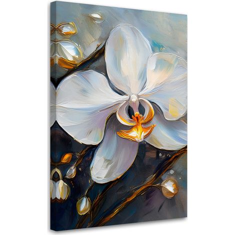 Tableau déco Orchidées Fleurs blanches 60x90 (1/5)