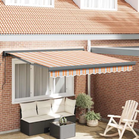 Toldo retráctil Multicolor 300 x 250 x 165 cm Tela y Metal