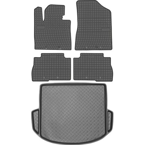 Hyundai Santa Fe III SUV (2012–2015) – Set: Gummifußmatten + Kofferraummatte