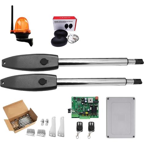 Kit d'ouvre-portes automatiques Kit d'ouvre-porte automatique opérateur de porte Double robuste for portes battantes doubles jusqu'à 16 pieds ou 880 lb moteur à courant alternatif pour accessoires de (1/5)