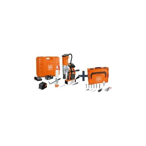 Fein  Akku-Universal-Magnet-Kernbohrmaschine  bis 35  mm mit  Anwenderset AKBU  35 PMQW  18 V  AS Construction-Site  Set /  1x 12,0  Ah Akku  + Ladegerät  - 71700465000