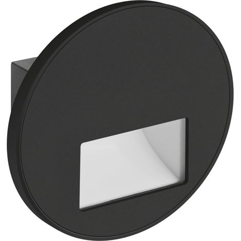 Luminaire d'escalier encastré rond à diode électroluminescente CCT 1,2 W noir WEKTOR Struhm (1/2)