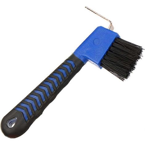 Brosse cure-pieds pour chevaux avec manche en caoutchouc doux au toucher (1/4)