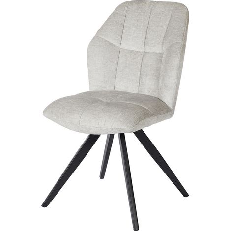 Chaise ST2319 gris clair pieds métal noir (1/3)
