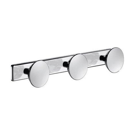Delabie – Porte-vêtement inox 3 têtes – Fixations invisibles – Dimensions 345 x 40 mm – Finition poli brillant et chromé – Garantie 10 ans (1/5)