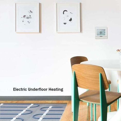 Programmable 16A Electric Underfloor Heating Thermostat with Probe, Digital Room Thermostat for Underfloor Heating, LCD Touchscreen Regulator (1/4)