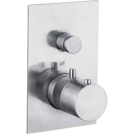 Miscelatore termostatico incasso doccia con deviatore in acciaio inox spazzolato - Serie X Style Inox (1/3)