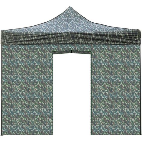 Telo di Ricambio Laterale per Gazebo Pieghevole 3x2m Impermeabile con Porta Avvolgibile Militare