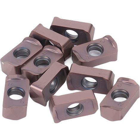 Lot de 10 plaquettes de tournage en carbure pour outils CNC, plaquettes de finition pour tour avec revêtement LOGU030310 (1/5)