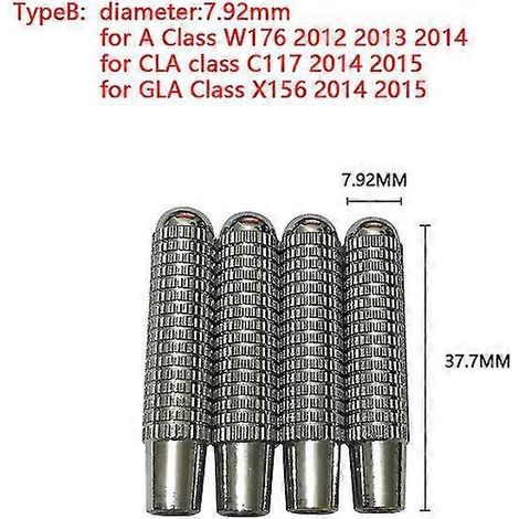 Lot de 4 mini-boulons de verrouillage de porte pour Mercedes-Benz Classe C W204 E W212 GLK X204 - Cache-vis de verrouillage modifié pour décoration intérieure - Protection de verrouillage de porte - T (1/5)
