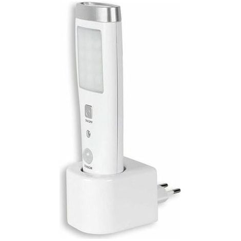 Linterna de inducción de emergencia con sensor de movimiento, ángulo de detección de 60°, 15 LED, batería recargable, color blanco (1/4)