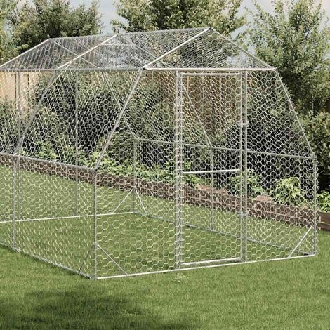 Maison Exclusive - Hühnerstall 2,5x4x2,25 m Verzinkter Stahl