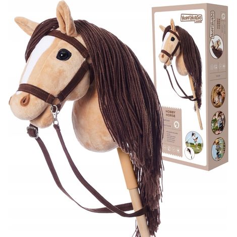 Caballo de juguete A3  Caballo de palo  Caballo de juguete beige  + juego de accesorios (1/5)