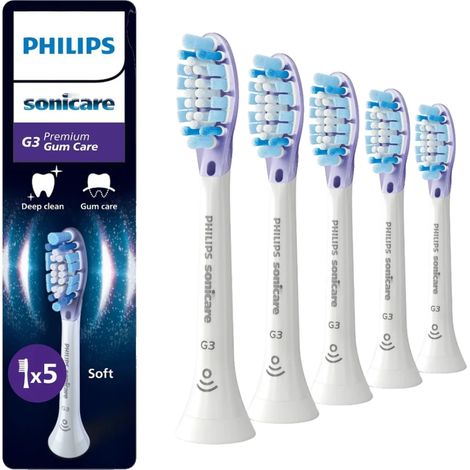 Tetes de brosse sonicare pour le soin des gencives paquet de 5 en plastique biosource