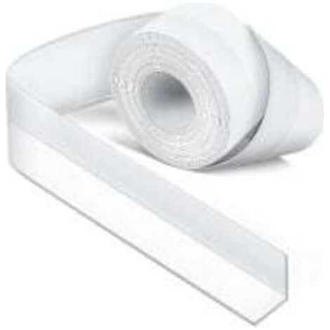 Joint Silicone Blanc Salle de Bain, Joint Salle de Baignoire, Ruban D'étanchéité, Anti-Moisissure et Imperméable, Ruban Adhésif doux Adapté à la Cuisine, les Toilettes, le Coin,Douche,3.2m3.8cm (1/5)