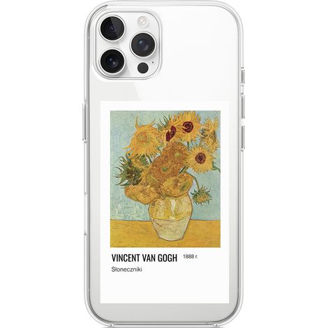 iPhone 12 Pro Hülle, Transparent, Silikon Flexi, Sonnenblumen Van Gogh (1/5)