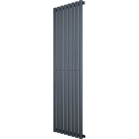 Radiatore Verticale Design Ovale Colonna Singola Antracite 1600x480 mm