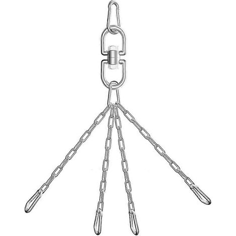 Chaîne de suspension pour sac de frappe à rotation 360°, avec chaîne pivotante, compatible avec hamac, balançoire de gym, balançoire de yoga et trapèze. (1/5)