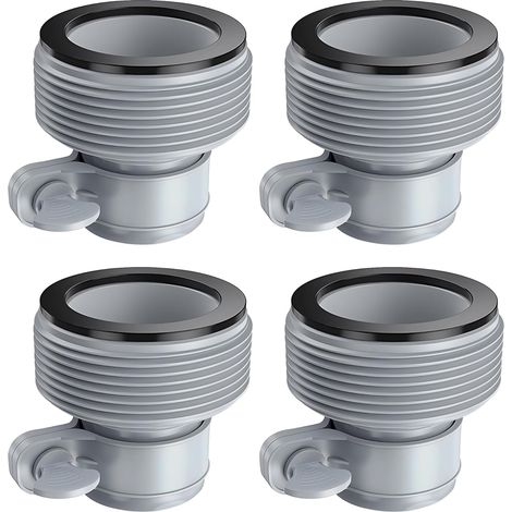 Poolschlauchadapter - Pumpenanschluss mit B-Umrüstgewinde (4er-Pack)