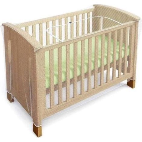 Moustiquaire Lit de Bébé, Berceau et Lit Parapluie avec Fermeture Eclair et Ouverture Rapide et Facile Confortable et Universelle (1/5)