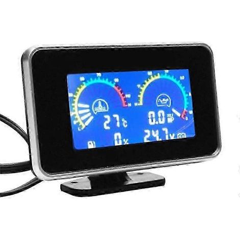 LCD-Digitalanzeige für Autos: Öldruckmesser, Sensor, Instrumententafel, Voltmeter, Wassertemperaturmesser – JXLGV (1/5)