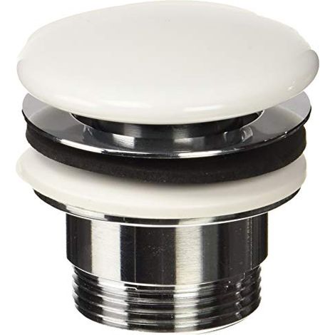 Tappo universale click-clack con coperchio in ceramica, 65 mm, bianco lucido (1/2)