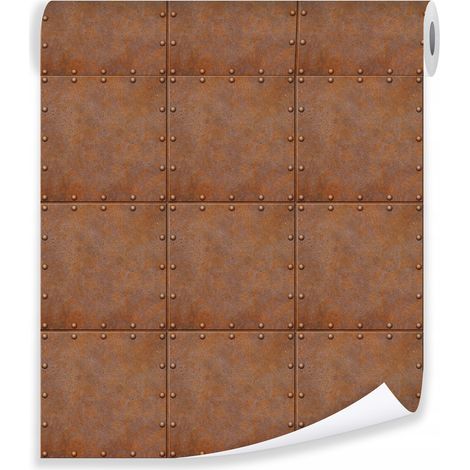 Papier peint rouille béton 3D style industriel déco murale loft – rouleau 0,5 x 10 m intissé Wallarena