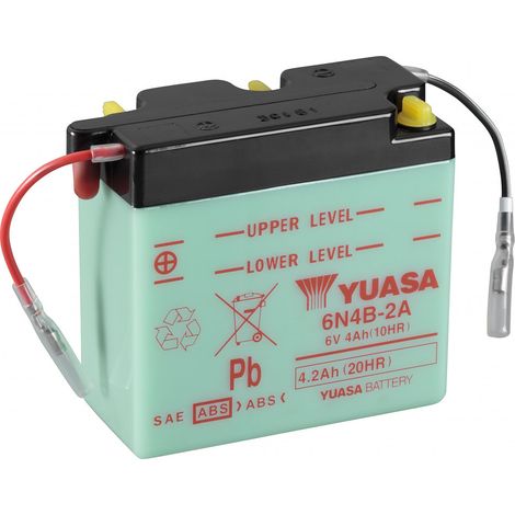 Batterie moto YUASA 6N4B-2A 6V 4.2AH (1/3)