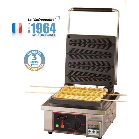 Gaufrier forain électrique - Gaufres en épis - 230 V - long. 305 mm - Sofraca