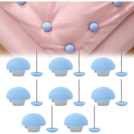 Lntyq Clip de Couette, Clip de Housse de Couette, Plastique Couette Clip, Clip de Fixation Couette Anti-dérapant, Motif Champignon avec Boutons, pour Matelas Housse de Couette et Vêtements, 8 Pièces, 