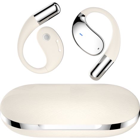 AI simultaneous translation wireless over-ear Bluetooth headphones with ultra-long battery life, OWS sports headphones -- Q39 off-white (no translation function) (1/4)