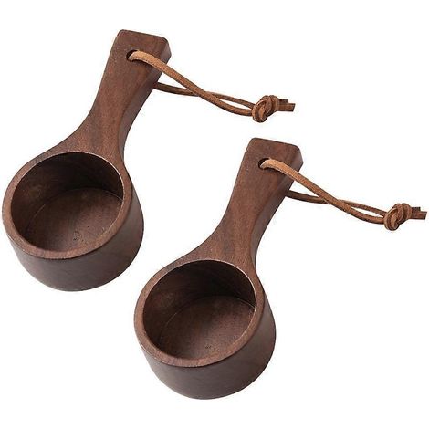 Cuillère à café en bois de noyer noir avec long manche, idéale pour le café, le thé et la cuisine  un ustensile de cuisine écologique et multifonctionnel. (1/5)
