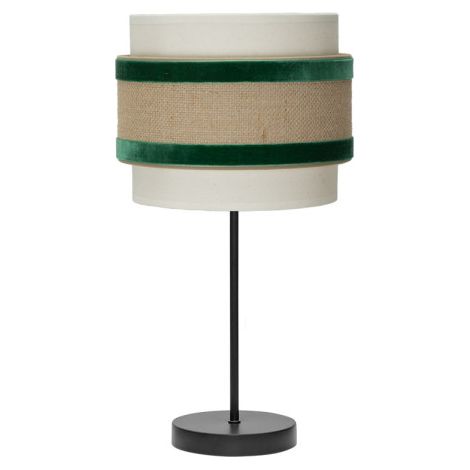 Piccola lampada da tavolo "Carnelian" Ø18x47cm 1xE14 (lampadina non inclusa) beige e verde