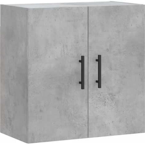 Armoire murale moderne rangement pratique 60 x 31 x 60 cm en bois d'ingénierie gris béton (1/5)