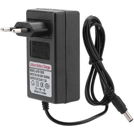 12,6 V, 2 A Wechselstrom-Ersatzladegerät für Lithium-Ionen-Akkus, tragbares Wandladegerät, EU-Steckeradapter für elektronische Haushaltsgeräte. (EU) (1/5)