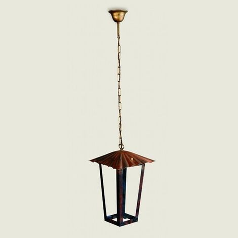 Lampadario rustico lampadari bartalini atena s25 ov e27 led ottone sospensione lanterna (1/3)