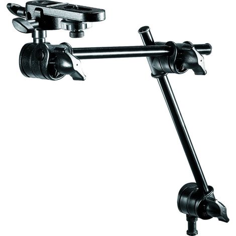 Manfrotto 196B-2 Braccio Snodabile a 2 Sezioni in Alluminio, con Staffa, Nero (1/4)