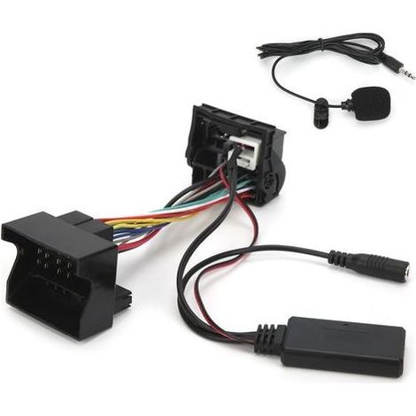 12Pin Bluetooth AUX-IN Cble Adaptateur Audio Stéréo avec Microphone Fit pour Peugeot 207 307 407 308 (1/5)