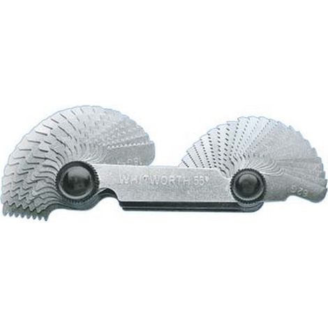 Gálibo de Agujero, Agujero : métrico + Whitworth + Agujero, Pas 0,25-6,00 mm, número de redes 4-26 pulgadas, número de hojas : 58