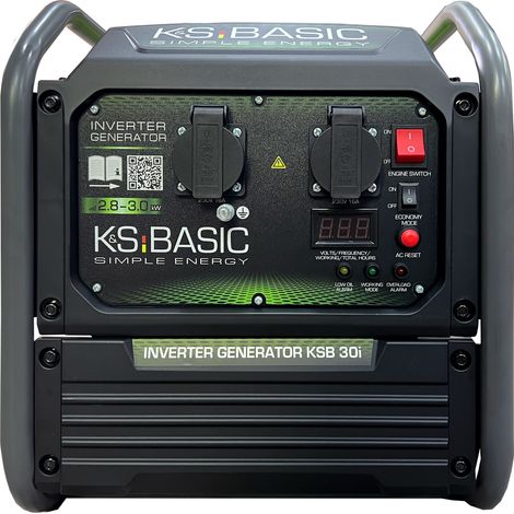 Generatore inverter KSB 30i, Generatore inverter monofase a benzina della linea K&S Basic con onda sinusoidale pura e avviamento manual (1/5)