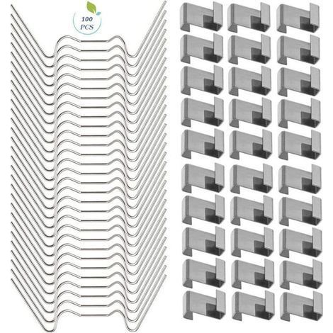 100 Pièces Clips Pour Vitre De Serre En Acier Inoxydable 304 Et 301 Accessoires De Fixation Pour Serres Jardin 1000 pcs (1/4)
