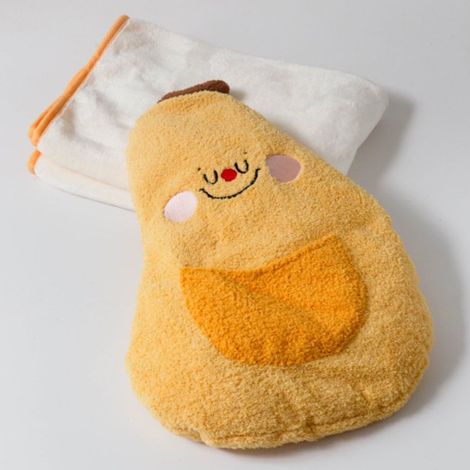 Couverture de rangement en forme de poire, couverture pour les jambes de sieste au bureau, couverture de climatisation confortable et douce pour la peau, couverture de rangement portable de style ins (1/5)