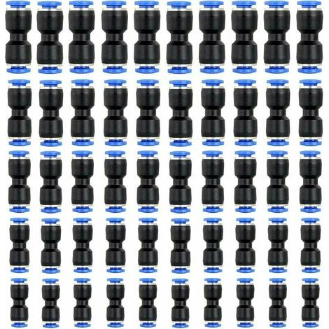 Kaelt - Raccords droits pneumatiques, 50 raccords de tuyau à connexion rapide pour OD 4 mm 6 mm 8 mm 10 mm 12 mm (50pcs) (1/5)