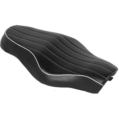 Motorrad-Fahrer-/Beifahrersitz mit weißem Streifen, passend für Forty Eight/Iron/Nightster/XR1200X (1/5)