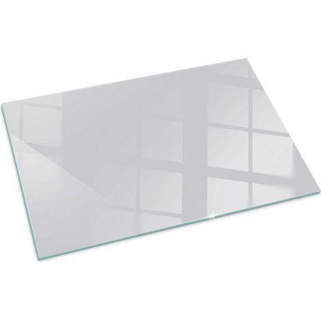 Plaque Rectangulaire en verre trempé de sol imprimée sous cheminée style loft et industriel Couleur Gris 100x70 cm (1/5)
